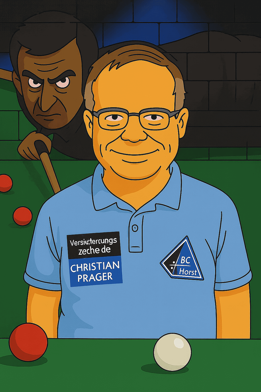 Cartoon portrait of Dr. Jens Boertz